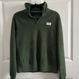 Abercrombie & Fitch green quarter zip sweatshirt Size XS